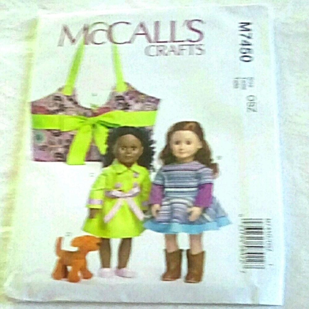 McCall's M7450 fits American Girl Doll dress & dog